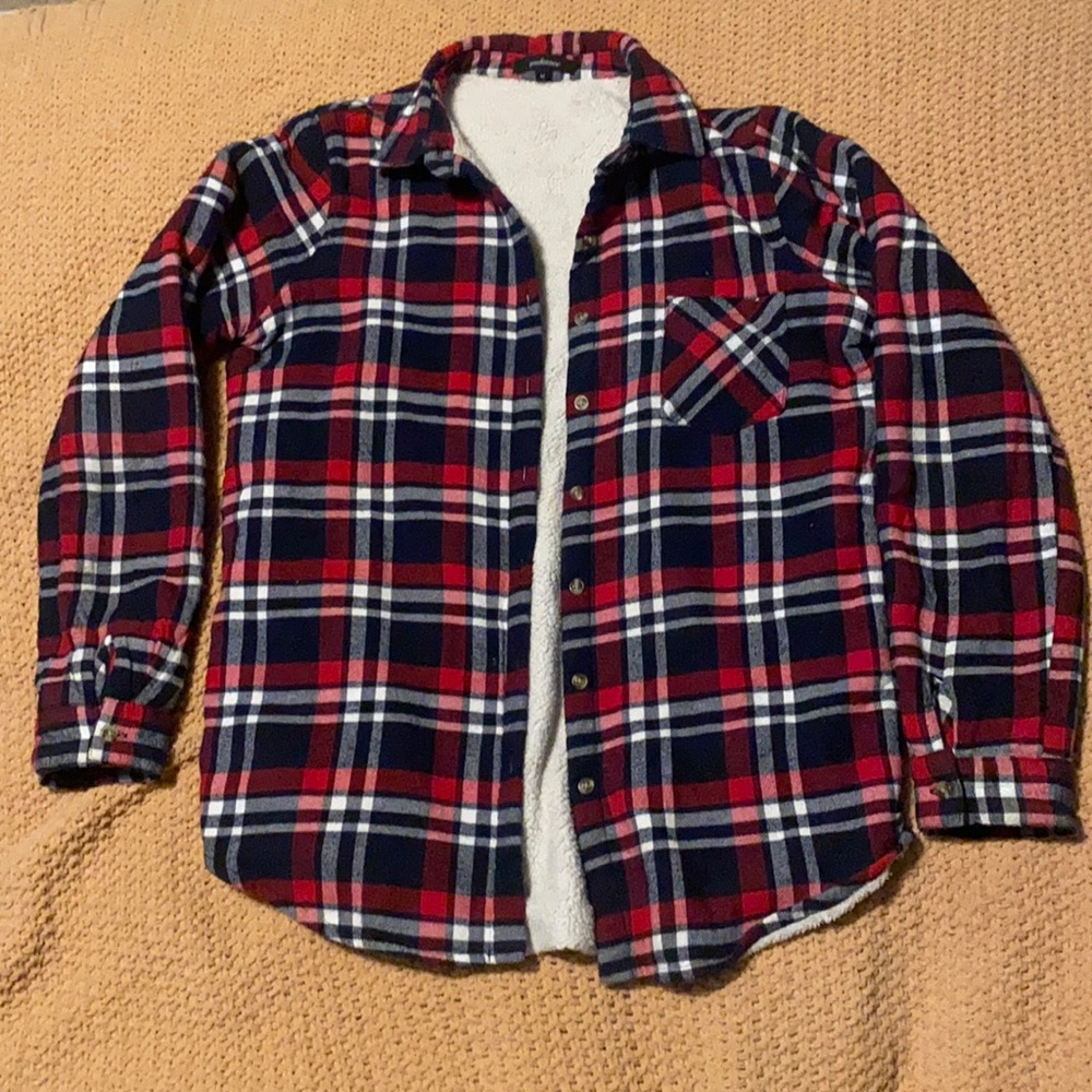 Flannel w/ fur inside